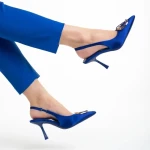 Дамски сандали  сини  от текстилен материал  Caelin