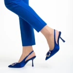 Дамски сандали  сини  от текстилен материал  Caelin