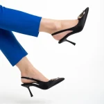 Дамски сандали  черни от текстилен материал  Caelin