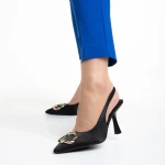 Дамски сандали  черни от текстилен материал  Caelin