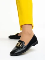 Дамски мокасини  черни  от еко кожа  Rielyn