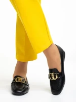 Дамски мокасини  черни  от еко кожа  Rielyn