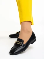 Дамски мокасини  черни  от еко кожа  Perdita