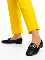 Дамски мокасини  черни  от еко кожа  Perdita