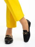 Дамски мокасини  черни  от еко кожа  Perdita