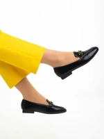 Дамски мокасини  черни  от еко кожа  Perdita