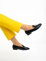 Дамски мокасини  черни  от еко кожа  Ronnette