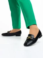 Дамски мокасини  черни  от еко кожа  Rosalea
