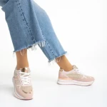 Дамски спортни обувки  розови  от текстилен материал  Haya