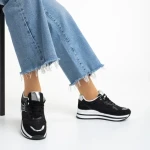 Дамски спортни обувки  черни  от текстилен материал  Haya