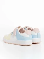 Детски спортни обувки  бели  със жълто от еко кожа  Bristol