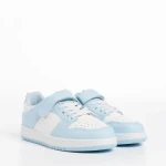 Детски спортни обувки  бели със синьо  от еко кожа  Bristol