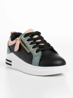 Детски спортни обувки  черни  от еко кожа  Teal