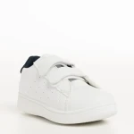 Детски спортни обувки  бели  със синьо от еко кожа   Artio