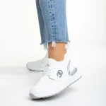 Дамски спортни обувки  бели  от еко кожа и текстилен материал  Nairobi