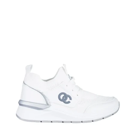 Дамски спортни обувки  бели  от еко кожа и текстилен материал  Nairobi