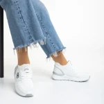 Дамски спортни обувки  бели  от еко кожа и текстилен материал  Nairobi