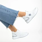 Дамски спортни обувки  бели  от еко кожа и текстилен материал  Nairobi