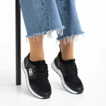 Дамски спортни обувки  черни  от еко кожа и текстилен материал  Nairobi