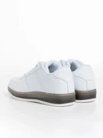Детски спортни обувки  бели  с  черно  от еко кожа  Carsyn