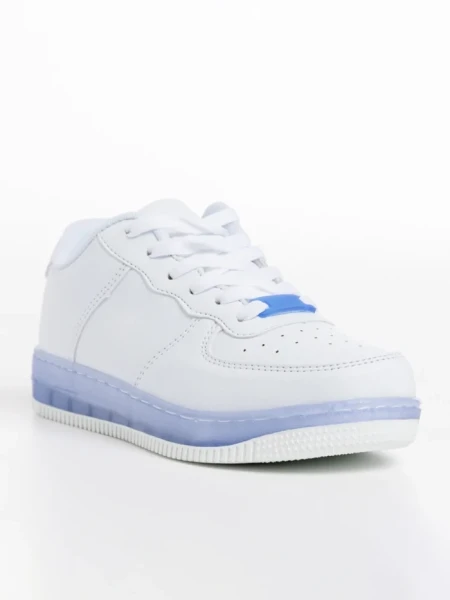 Детски спортни обувки  бели със синьо  от еко кожа  Carsyn