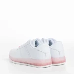Детски спортни обувки  бели  с  розови  от еко кожа  Carsyn