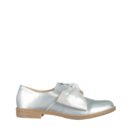 Дамски обувки  сребристи  от лачена еко кожа  Mitra