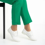 Дамски обувки  бели от текстилен материал  Fadia