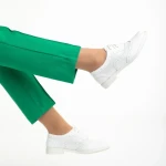 Дамски обувки  бели от текстилен материал  Fadia