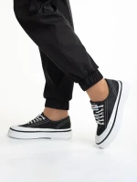 Дамски  кецове  черни  от текстилен материал  Dariana