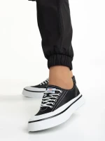 Дамски  кецове  черни  от текстилен материал  Dariana