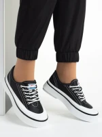 Дамски  кецове  черни  от текстилен материал  Dariana