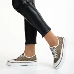 Дамски  кецове  кафяви  от текстилен материал  Dariana