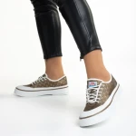 Дамски  кецове  кафяви  от текстилен материал  Dariana