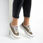 Дамски  кецове  кафяви  от текстилен материал  Dariana