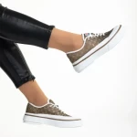 Дамски  кецове  кафяви  от текстилен материал  Dariana