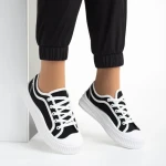 Дамски  кецове  черни  от текстилен материал  Malaya