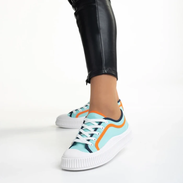 Дамски  кецове  сини  от текстилен материал  Malaya