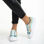 Дамски  кецове  сини  от текстилен материал  Malaya