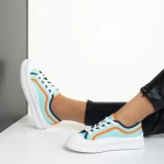 Дамски  кецове  сини  от текстилен материал  Malaya