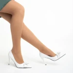 Дамски обувки  с ток  Semina бели