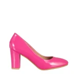 Дамски обувки  с ток  цикламени  от еко кожа Crenta