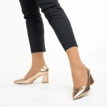 Дамски обувки  розови  от еко кожа с ток  Mirsada