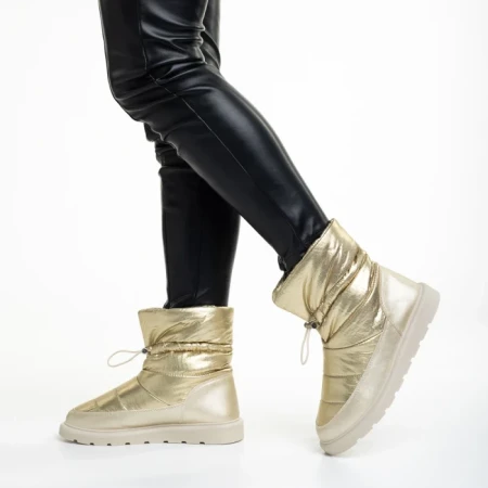 Дамски чизми Dionyza от текстилен материал златисти