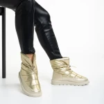 Дамски чизми Dionyza от текстилен материал златисти