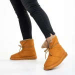 Дамски чизми камел  от текстилен материал  Anselma