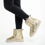 Дамски чизми златисти  от текстилен материал  Giuditta