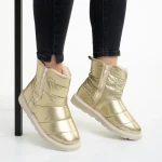 Дамски чизми златисти  от текстилен материал  Giuditta