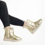 Дамски чизми златисти  от текстилен материал  Giuditta