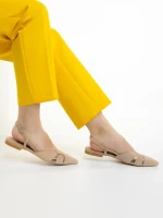 Дамски обувки Marco бежови от естествена кожа Alfonsina